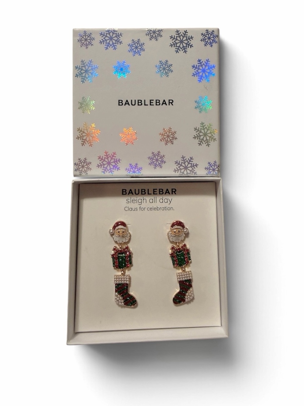 BAUBLEBAR Santa Pierced Earrings – Gift/Stocking Stuffer – New in Box